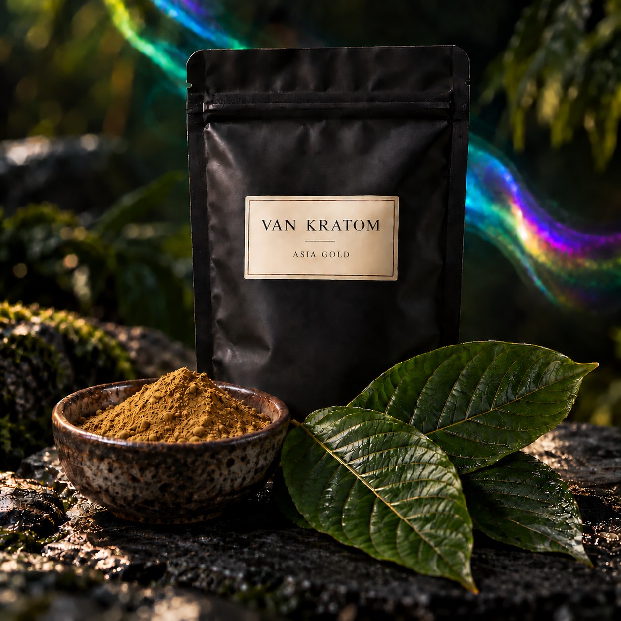 Kratom Asia Gold poeder – natuurlijke kleurstof van Van Kratom