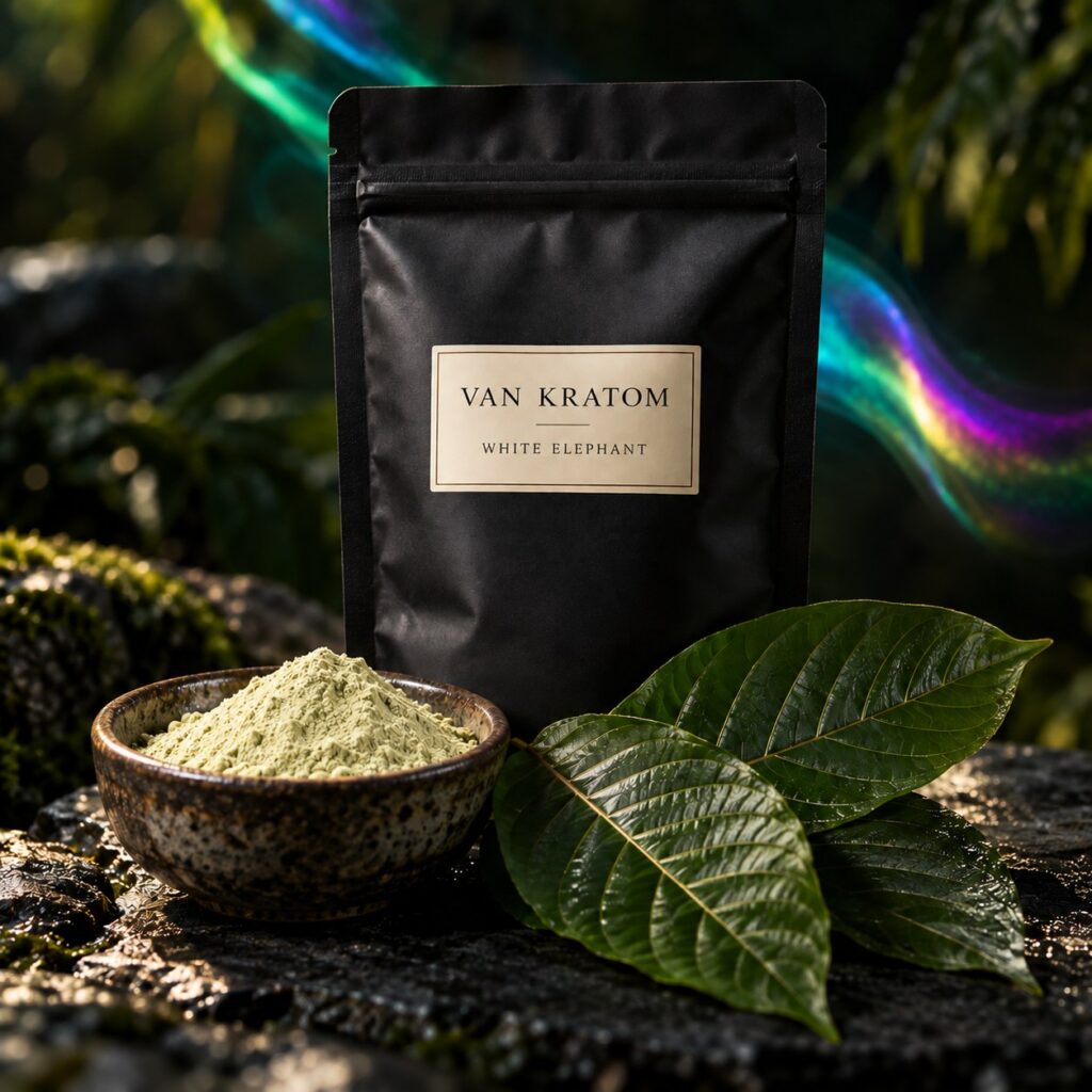 Kratom White Elephant poeder – natuurlijke kleurstof van Van Kratom